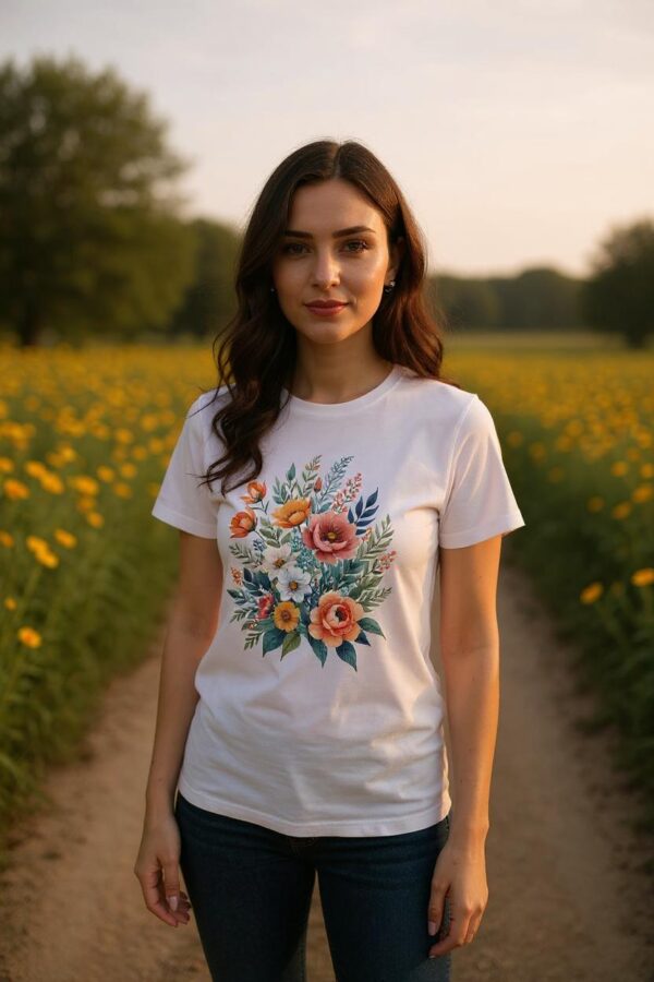 Camiseta Flores románticas